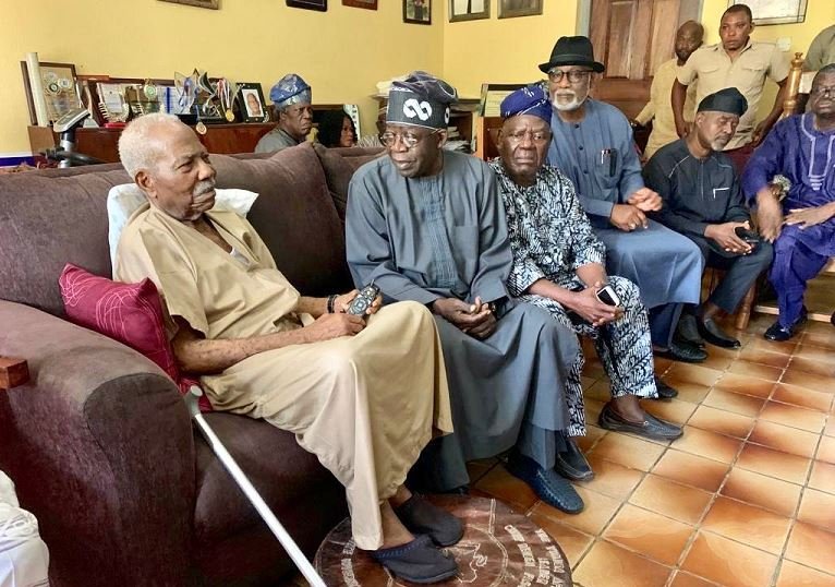 Asiwaju Bola Tinubu paid a condolence visit to Pa Reuben Fasoranti