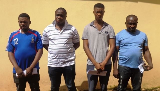 EFCC Enugu Zonal Office parade four internet fraudsters