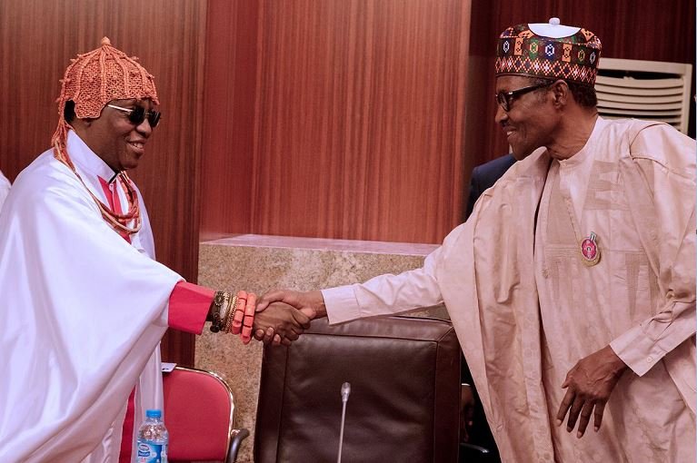 Oba of Benin, Oba Ewuare II and President Muhammadu Buhari