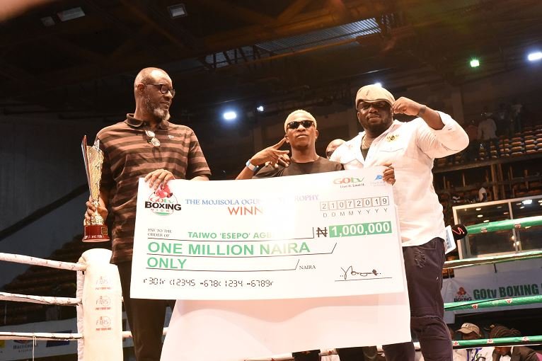 Taiwo Esepo won the N1 million grand prize at GOtv Boxing Night 19