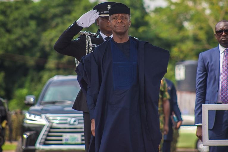 Vice President Yemi Osinbajo, SAN, at the annual Nigeria Army Day Celebration in Ikeja Cantonment, Lagos