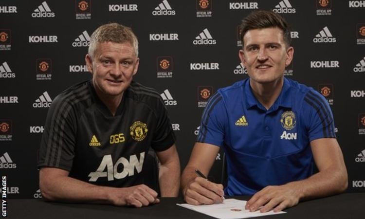 Harry Maguire has joined Manchester United for a Premier League record fee for a defender