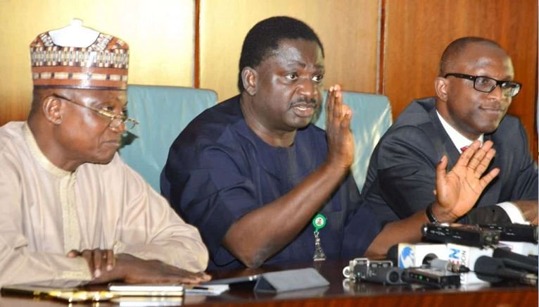 Shehu Garba, Femi Adesina and Laolu Akande