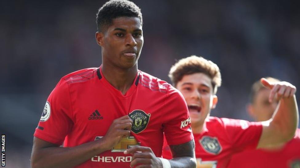 Marcus Rashford scored the opener as Manchester United beat Manchester City in the derby