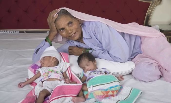 An Indian woman holds the record for having twins at age 70