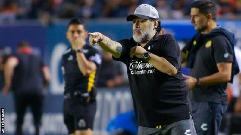 Diego Maradona left Mexican second division side, Dorados in June