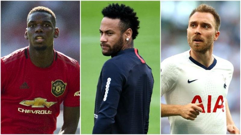 Neymar, Paul Pogba and Christian Eriksen are big names to could move to La Liga on Monday