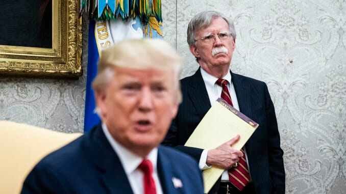President Donald Trump says John Bolton's book contains classified information