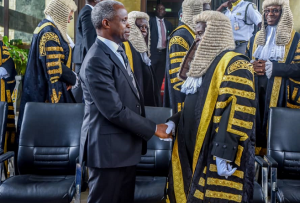 VP Osinbajo with Chief Justice of Nigeria, Justice, Ibrahim Tanko Muhammad, CFR.