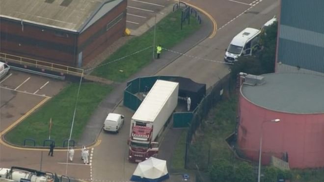 38 adults and one teenager have died in a lorry found in Essex, east of London