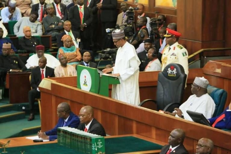 President Muhammadu Buhari presenting 2020 budget to the national assembly 2021 budget