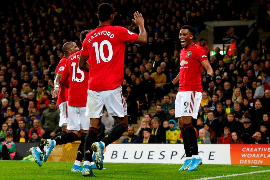 Rashford and Martial on target as Man United ease past Norwich