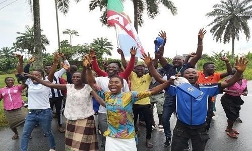 President Goodluck Jonathan's kinsmen celebrate PDP's loss in Otuoke