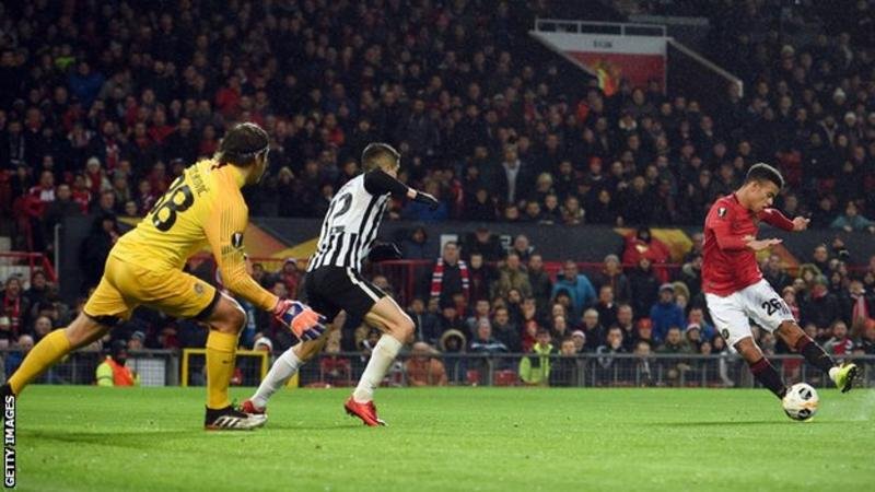 Mason Greenwood scored the opening goal as Manchester United cruised past Partizan Belgrade