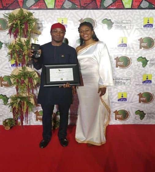Emmanuel Eze wins ATAF award in Kampala, Uganda