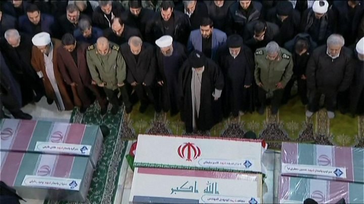 Iran Supreme Leader weeps at Soleimani funeral