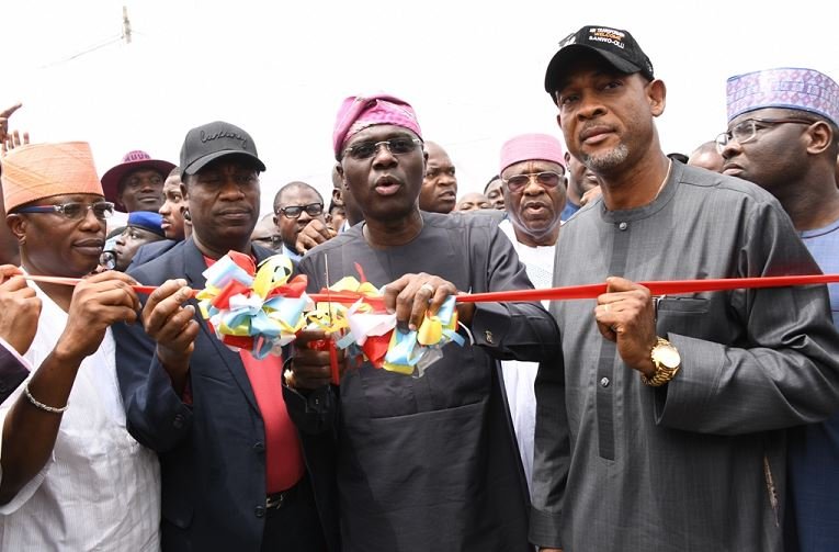 Governor Babajide Sanwo-Olu opened road networks, commissioned schools in Bariga LCDA in Lagos State