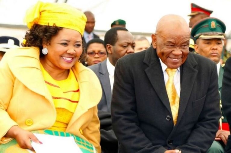 Lesotho's Prime Minister Thomas Thabane and his current wife Maesaiah Thabane