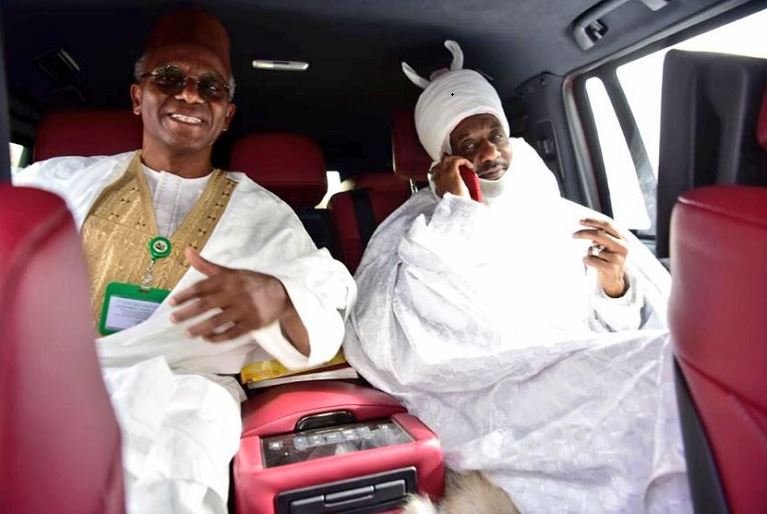 Governor Nasir El-Rufai and dethroned Emir of Kano, Muhammad Sanusi II