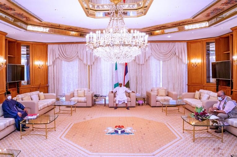 President Muhammadu Buhari received coronavirus update from the Health Minister and the NCDC DG