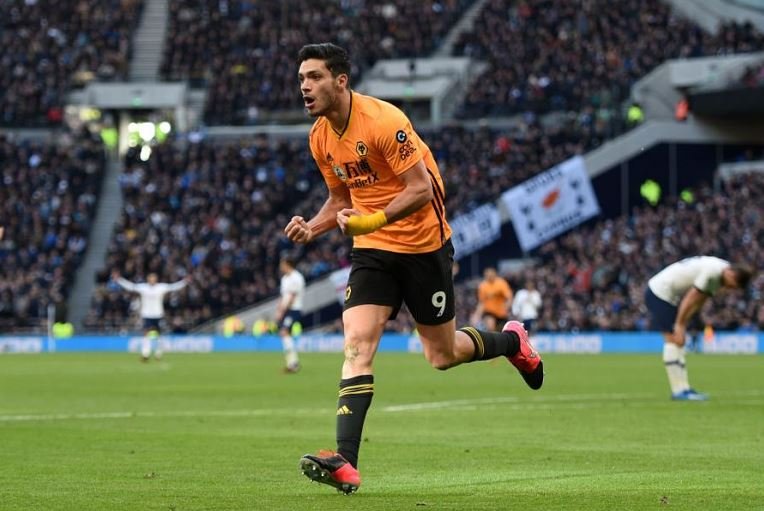 Raul Jimenez scored his 17th goal of the season against Tottenham