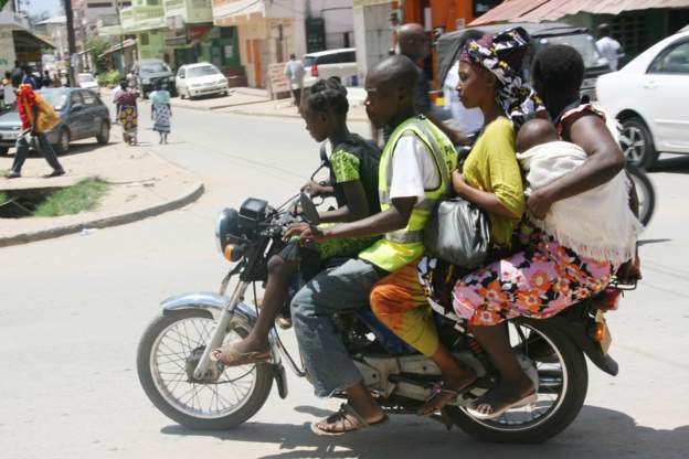 Uganda Kampala's streets are usually full of "boda boda" motorbike taxis