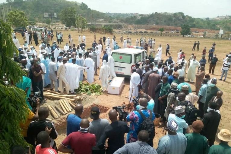 Remains of Chief of Staff, Abba Kyari buried in Gudu cemetery in Abuja, Nigeria's capital