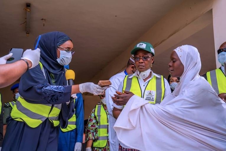 Minister of Humanitarian Affairs, Disaster Management & Social Development, Sadiya Umar Farouq it is at the forefront of the Covid-19 intervention cash transfer