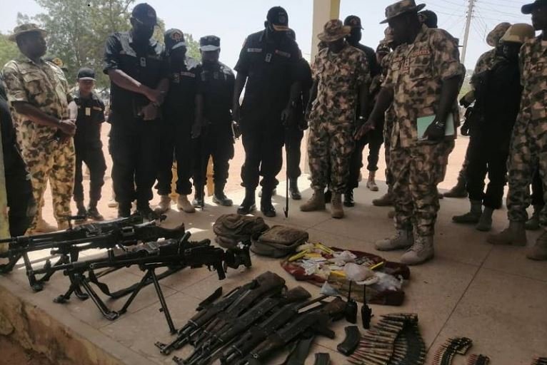 Some of the weapons recovered from the terrorists after Yobe raid