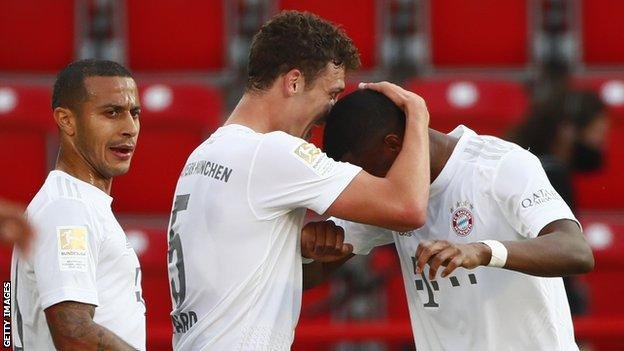 Benjamin Pavard hugged David Alaba after scoring - which went against Bundesliga guidelines