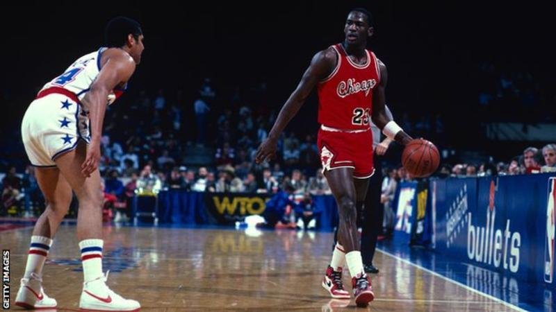 Michael Jordan won six NBA titles and was a five-time NBA MVP