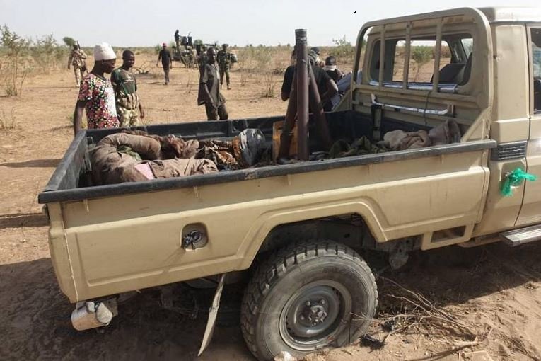 Slain Boko Haram fighters killed in a gun truck