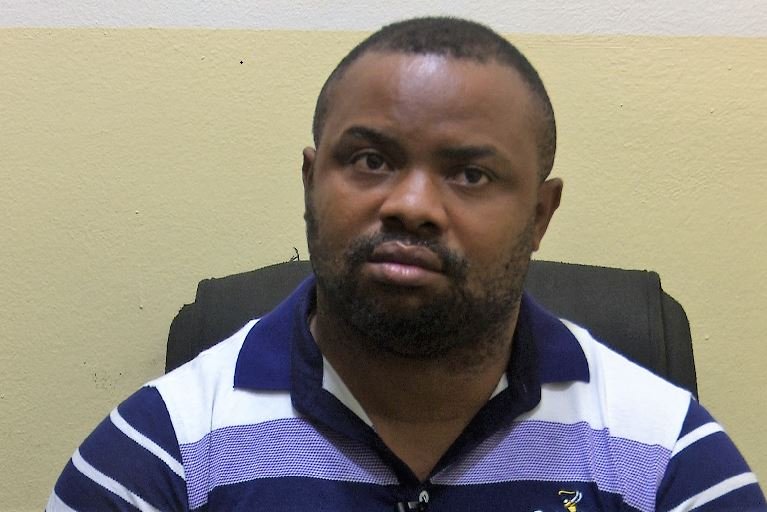 Boniface Oburuku was arrested by EFCC operatives for stealing from a Mauritian
