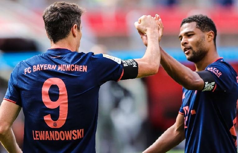 Bayern's Serge Gnabry scored his 19th goal of the season with a delightful lobbed finish