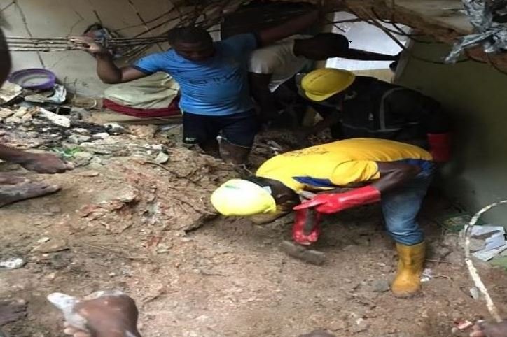 Two children have died following a building collapse in Lagos