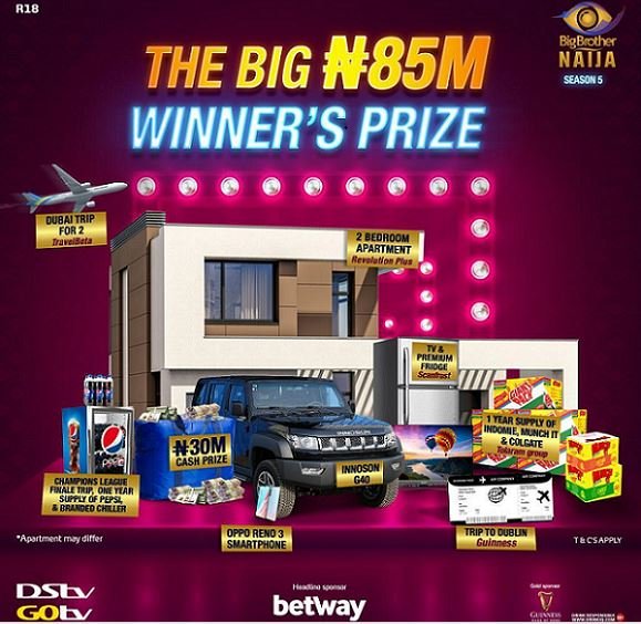 BBNaija Season 5 will get N85 million