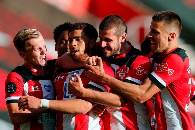 Che Adams scored his first Premier League goal for Southampton against Manchester City