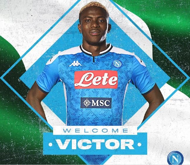 Victor Osimhen has completed his record move to Napoli from Lille