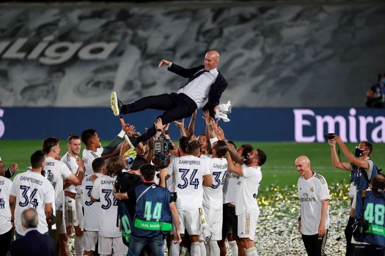 This is Zinedine Zidane's second La Liga title as Real Madrid boss