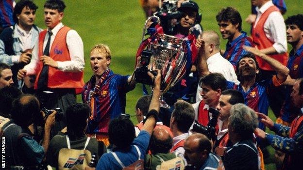 Ronald Koeman helped Barcelona beat Sampdoria to win the 1992 European Cup