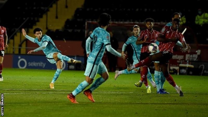 Curtis Jones' double takes his senior goals for Liverpool to five