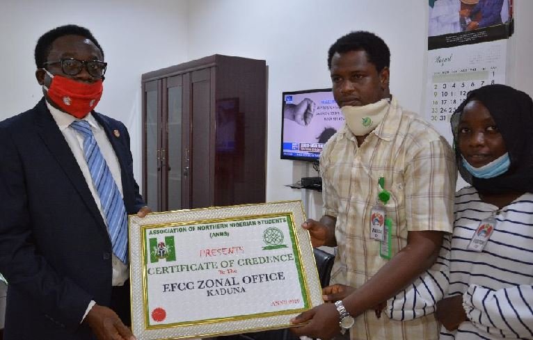 EFCC received Sir Ahmadu Bello’s Certificate of Credence from the Association of Northern Nigeria Students