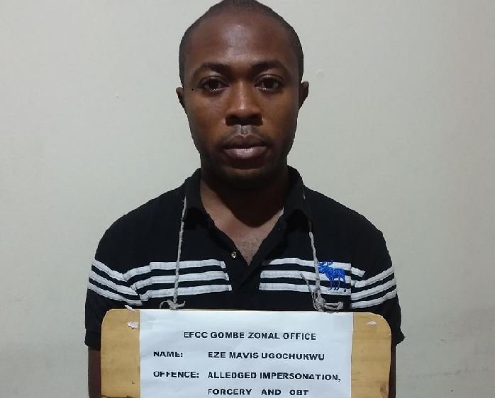 Eze Mavus Ugochukwu arrested by EFCC Gombe office