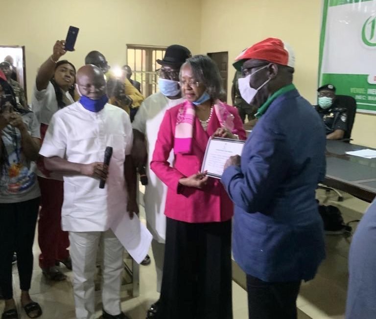 Obaseki receives his Certificate of Return