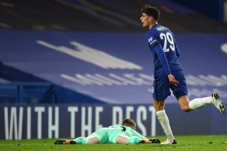 Kai Havertz scored a hat-trick his first in a Chelsea shirt