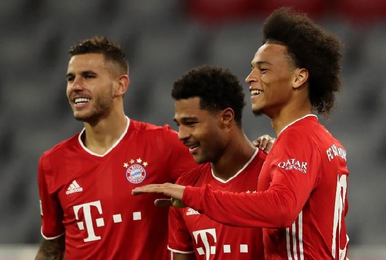 Serge Gnabry and Leroy Sane scored for Bayern Munich in the demolition of Schalke