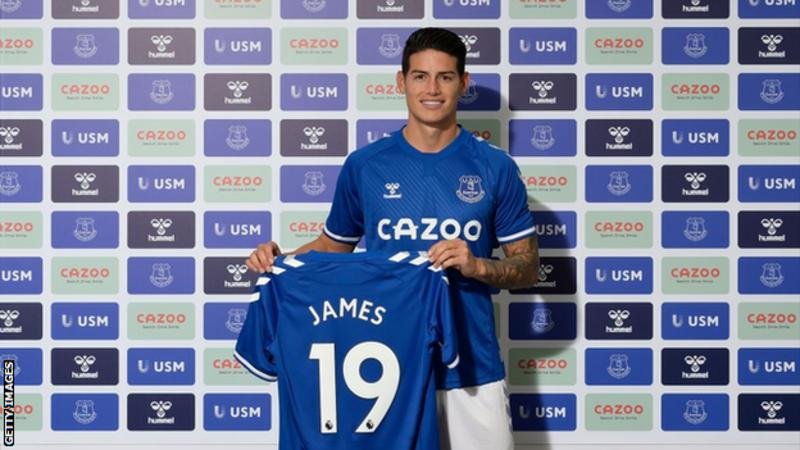 James Rodriguez joins Everton on a 2 year deal