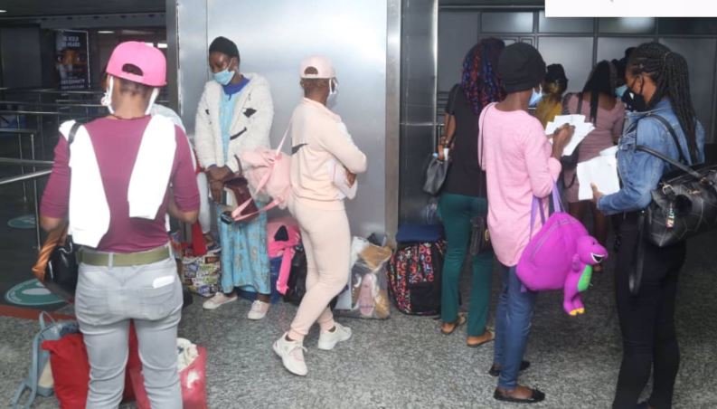 Stranded Nigerian ladies arrive Abuja