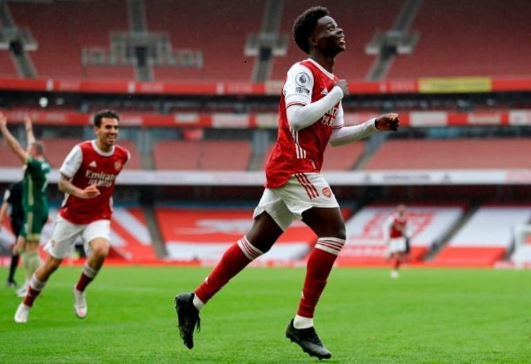 Bukayo Saka (aged 19 years, 29 days) is the youngest English player to score a PL goal for Arsenal at Emirates Stadium since Alex Oxlade-Chamberlain (18 years, 173 days) in February 2012