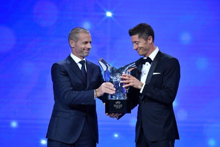 Robert Lewandowski (right) scored 15 goals and made six assists in 10 Champions League games as Bayern Munich were crowned European champions